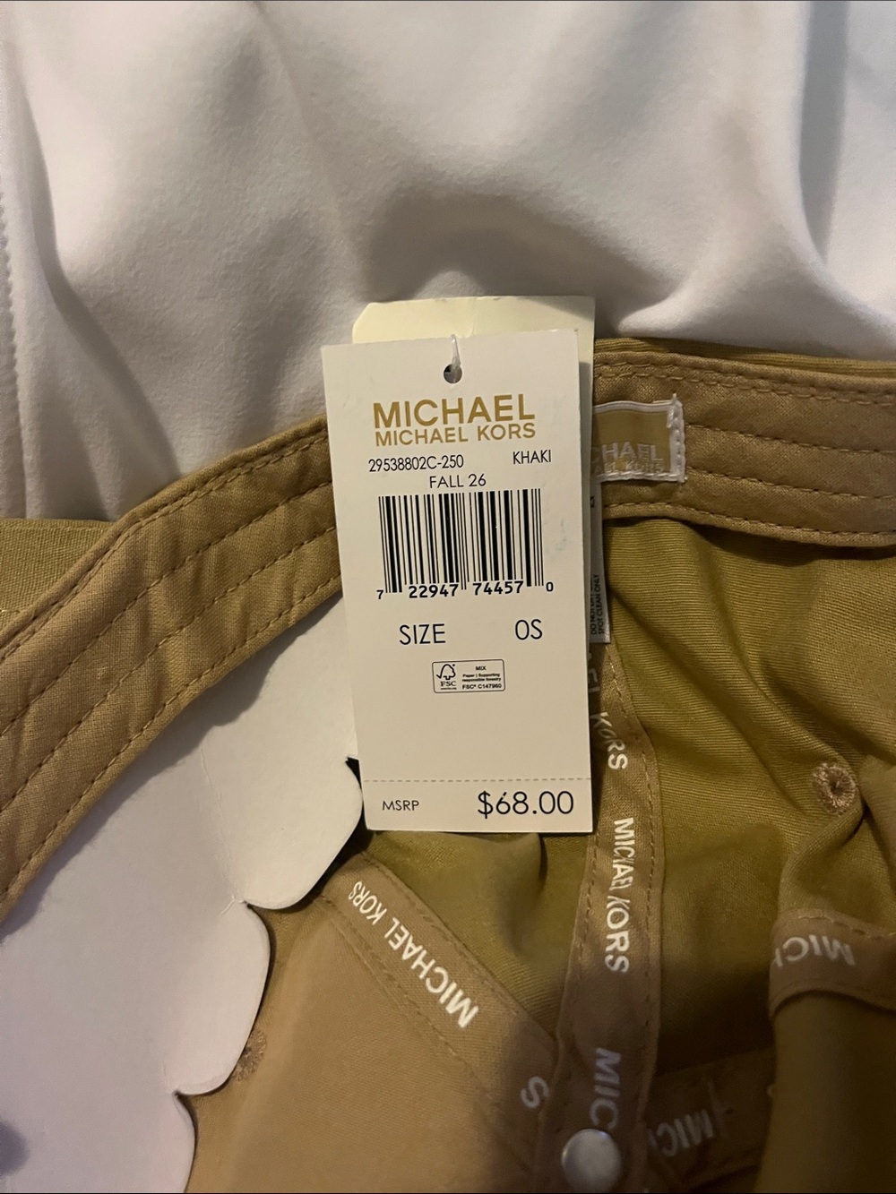 Michael Kors Beige Logo Baseball Cap - Picture 9 of 9